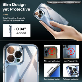TAURI [3 in 1] Defender Designed for 13 Pro Max Case 6.7 Inch, with 2 Pack Tempered Glass Screen Protector + 2 Pack Camera Lens Protector [Military Grade Protection] Shockproof Slim Thin