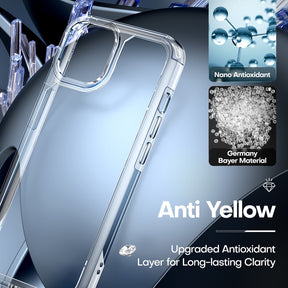 TAURI [5 in 1] for iPhone 14 Plus Case [Not Yellowing], with 2 Tempered Glass Screen Protectors+2 Camera Lens Protectors [Military Grade Protection] Shockproof Slim iPhone 14 Plus Case 6.7 Inch-Clear
