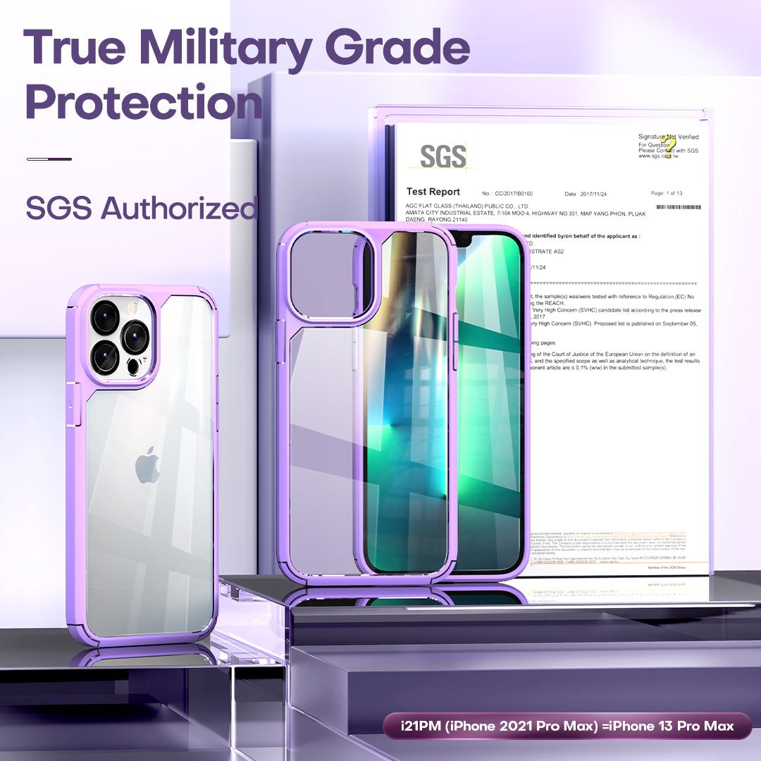 TAURI [3 in 1] Defender Designed for 13 Pro Max Case 6.7 Inch, with 2 Pack Tempered Glass Screen Protector + 2 Pack Camera Lens Protector [Military Grade Protection] Shockproof Slim Thin