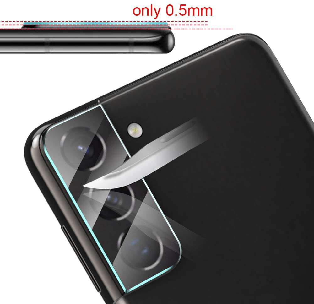 [3+3 Pack] TAURI Compatible with Samsung Galaxy S21 Plus 5G 6.7 - inch, 3 Pack Tempered Glass Screen Protector + 3 Pack Camera Lens Protector Easy Installation HD-Clear Bubble Free