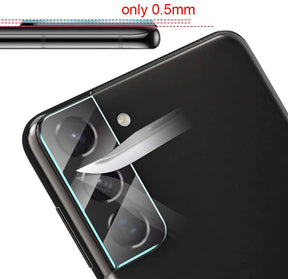 [3+3 Pack] TAURI Compatible with Samsung Galaxy S21 Plus 5G 6.7 - inch, 3 Pack Tempered Glass Screen Protector + 3 Pack Camera Lens Protector Easy Installation HD-Clear Bubble Free