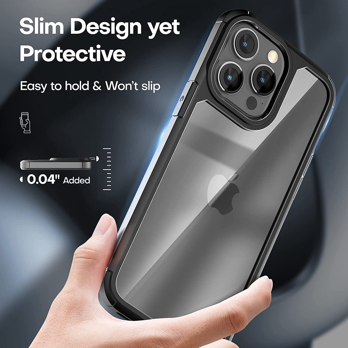 TAURI [5 in 1] for iPhone 14 Pro Case, [Not Yellowing] with 2X Tempered Glass Screen Protector + 2X Camera Lens Protector, [Military Grade Drop Protection] Shockproof Slim Phone Case 6.1 Inch, Black