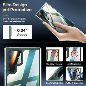 TAURI Shockproof Samsung Galaxy S22 Ultra Case, [Military Grade Protection] S22 Ultra Case, Crystal Clear Soft Slim Protective Silicone Cover Designed for Galaxy S22 Ultra 5G Case 6.8"