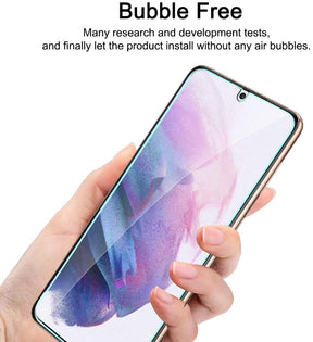 [3+3 Pack] Tauri 3 Pack Tempered Glass Screen Protector + 3 Pack Camera Lens Protector Compatible with Samsung Galaxy S21 5G 6.2 - inch Easy Installation HD-Clear Bubble Free