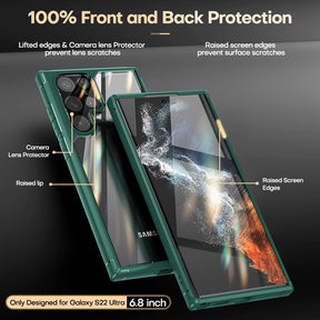 TAURI Shockproof Samsung Galaxy S22 Ultra Case, [Military Grade Protection] S22 Ultra Case, Crystal Clear Soft Slim Protective Silicone Cover Designed for Galaxy S22 Ultra 5G Case 6.8"