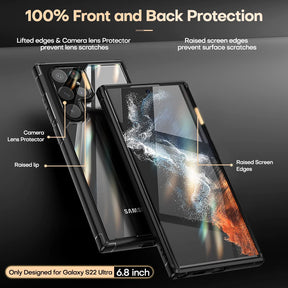 TAURI Shockproof Samsung Galaxy S22 Ultra Case, [Military Grade Protection] S22 Ultra Case, Crystal Clear Soft Slim Protective Silicone Cover Designed for Galaxy S22 Ultra 5G Case 6.8"