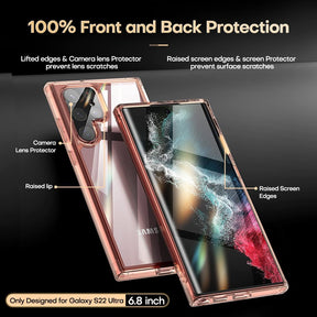 TAURI Shockproof Samsung Galaxy S22 Ultra Case, [Military Grade Protection] S22 Ultra Case, Crystal Clear Soft Slim Protective Silicone Cover Designed for Galaxy S22 Ultra 5G Case 6.8"