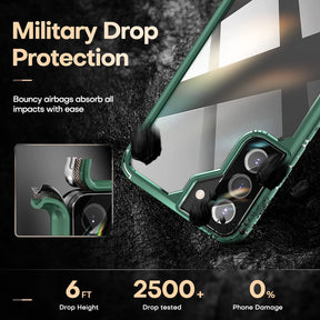TAURI [5 in 1] Shockproof Designed for Samsung Galaxy S22 Case 5G 6.1 Inch, with 2 Pack Tempered Glass Screen Protector + 2 Pack Camera Lens Protector [Military Grade Protection] Slim Thin Cover