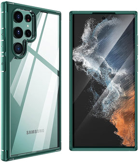 TAURI Shockproof Samsung Galaxy S22 Ultra Case, [Military Grade Protection] S22 Ultra Case, Crystal Clear Soft Slim Protective Silicone Cover Designed for Galaxy S22 Ultra 5G Case 6.8"