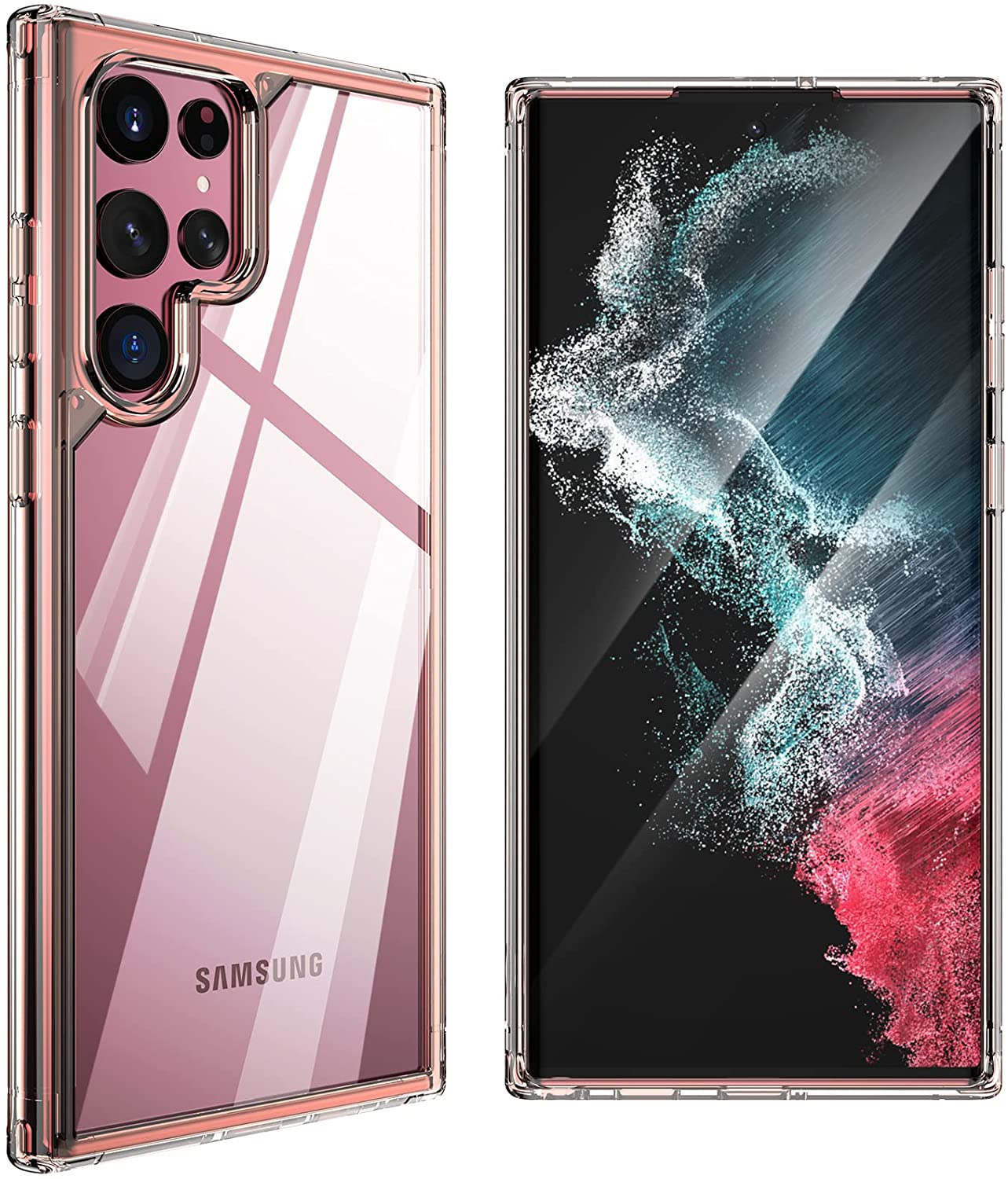 TAURI Shockproof Samsung Galaxy S22 Ultra Case, [Military Grade Protection] S22 Ultra Case, Crystal Clear Soft Slim Protective Silicone Cover Designed for Galaxy S22 Ultra 5G Case 6.8"
