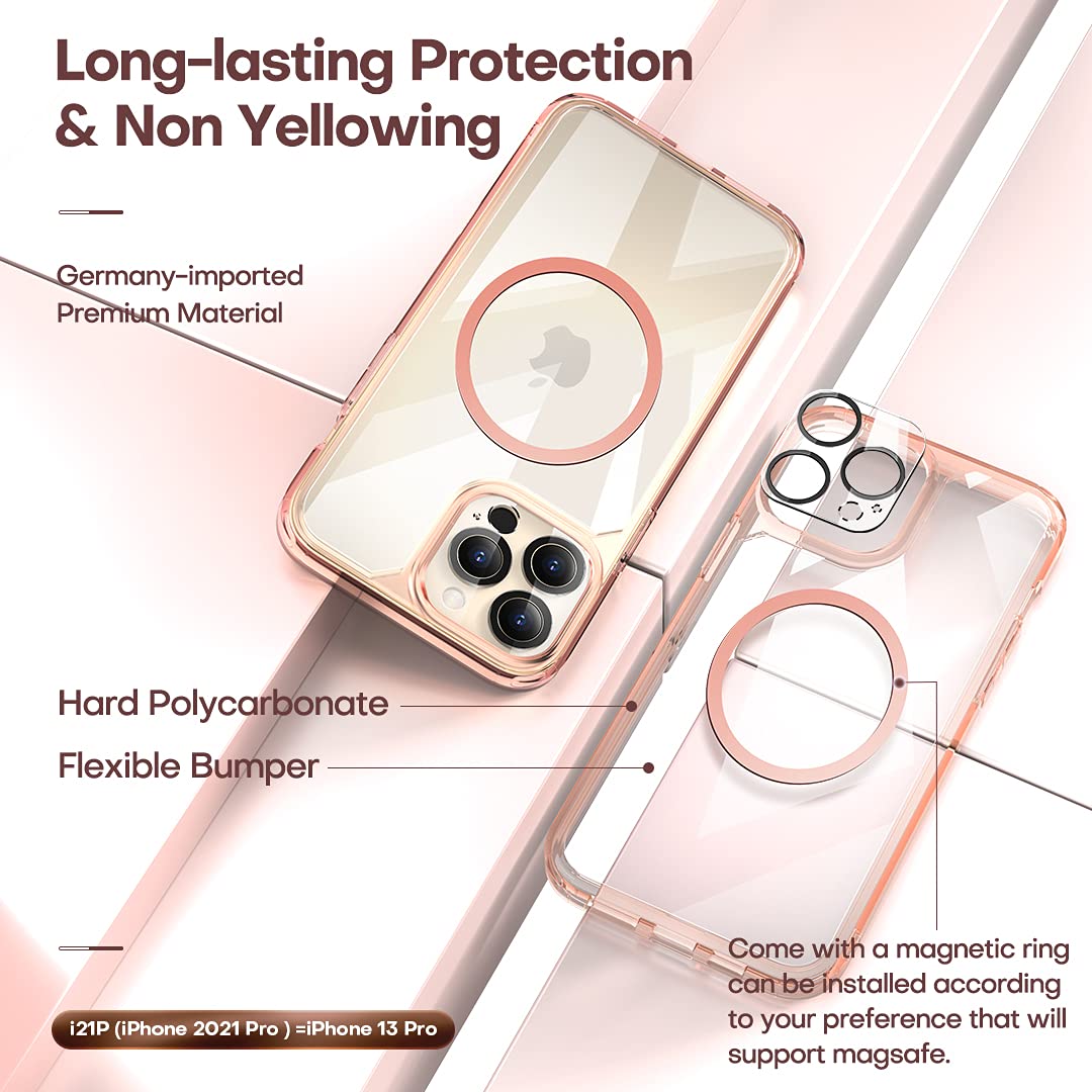 TAURI [3 in 1] Defender Designed for 13 Pro Max Case 6.7 Inch, with 2 Pack Tempered Glass Screen Protector + 2 Pack Camera Lens Protector [Military Grade Protection] Shockproof Slim Thin